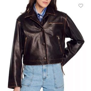Sandro Jude leather jacket